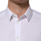 White Cotton GOLD Long Sleeves Formal Men Shirt