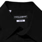 Black Viscose Long Sleeve Formal Dress Shirt