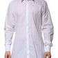 White Cotton Crown Collar GOLD Formal Shirt
