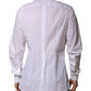 White Cotton Crown Collar GOLD Formal Shirt