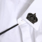 White Cotton Crown Collar GOLD Formal Shirt