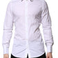 White Cotton GOLD Long Sleeves Formal Shirt