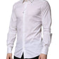 White Cotton GOLD Long Sleeves Formal Shirt