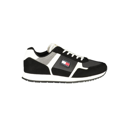 Black Polyurethane Men Sneaker