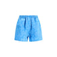 Blue Viscose Bermuda Shorts