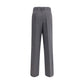 Gray Elastane Casual Pants