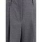 Gray Elastane Casual Pants