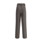 Gray Elastane Dress Pants