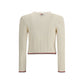 Cream Fleece Wool Cardigan