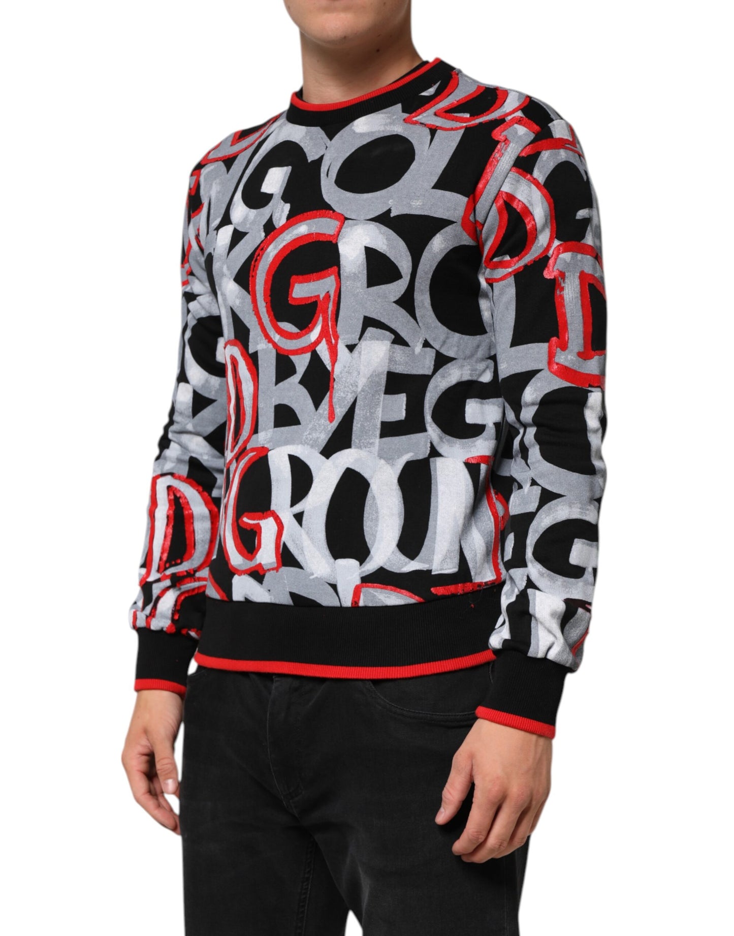 Multicolor Logo Monogram Crew Neck Sweater
