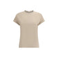 Beige Elastane T-Shirt