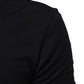 Black Cotton Plain V-Neck Men Shirt T-shirt