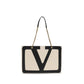 Beige Calf Leather Bos Taurus Shoulder Bag