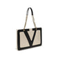 Beige Calf Leather Bos Taurus Shoulder Bag