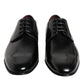 Men Dress Black Calfskin Leather Derby Shoes