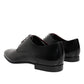 Men Dress Black Calfskin Leather Derby Shoes