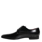 Men Dress Black Calfskin Leather Derby Shoes