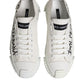 White Logo Graffiti Low Top Sneakers Shoes