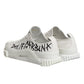 White Logo Graffiti Low Top Sneakers Shoes