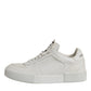 White Miami Leather Low Top Sneakers Shoes