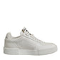 White Miami Leather Low Top Sneakers Shoes