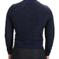 Dark Blue Suede Lambskin Blouson Jacket
