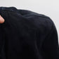 Dark Blue Suede Lambskin Blouson Jacket