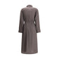 Brown Silk Casual Dress