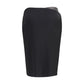 Black Viscose Midi Skirt
