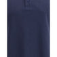 Blue Cotton Polo Shirt