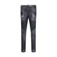Black Cotton Slim Fit Jeans