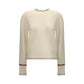 White Fleece Wool Sweatshirt