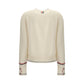 White Fleece Wool Sweatshirt