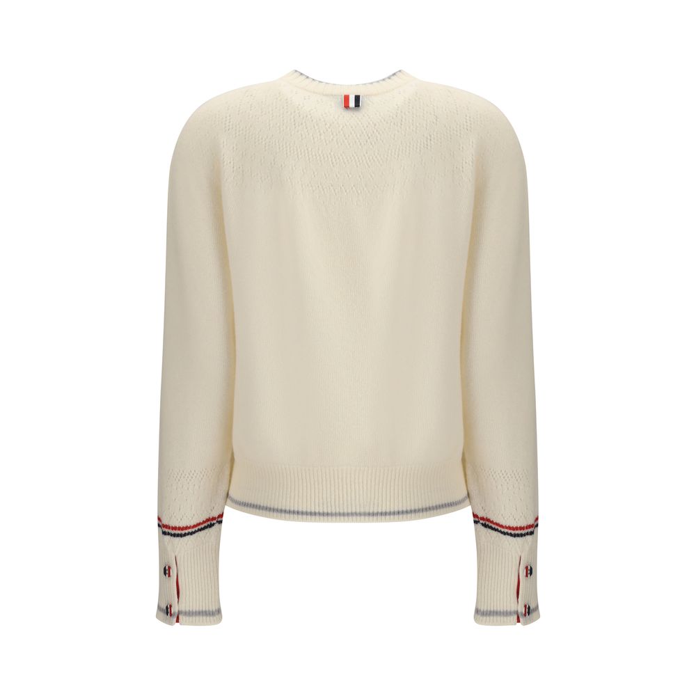 White Fleece Wool Sweatshirt