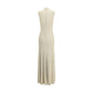 Gold Viscose Casual Dress