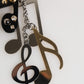 Silver Musical Note Key Holder Keychain Bag Charm Keyring