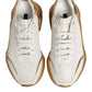 White Gold DAYMASTER Leather Sneakers Womens Shoes