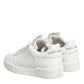 White Miami Leather Low Top Sneakers Shoes