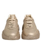 Gold Leather Daymaster Women Sneaker Shoes