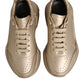 Gold Leather Daymaster Women Sneaker Shoes