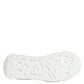 White NS1 Canvas Leather Embellished Sneakers Shoes