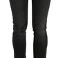 Black Washed Low Waist Slim Fit Skinny Denim Pants Jeans
