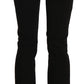 Black Low Waist Slim Leg Skinny Denim Casual Pants Jeans