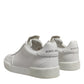 White Miami Leather Low Top Sneakers Men Shoes