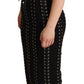 Black Cady Sleeveless Lace Up Bodycon Dress