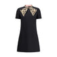 Black Fleece Wool Casual Dress