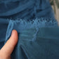 Blue Mesh Trim Ruched Tulle Sheath Dress