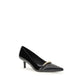Black Calf Leather Bos Taurus Mid Heel Pumps