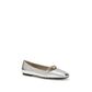 Silver Calf Leather Bos Taurus Ballet Flats