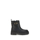 Black Calf Leather Bos Taurus Ankle Boots